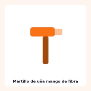 Martillo de uña mango de fibra