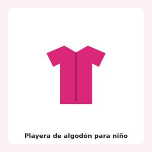 Playera de algodón para niño